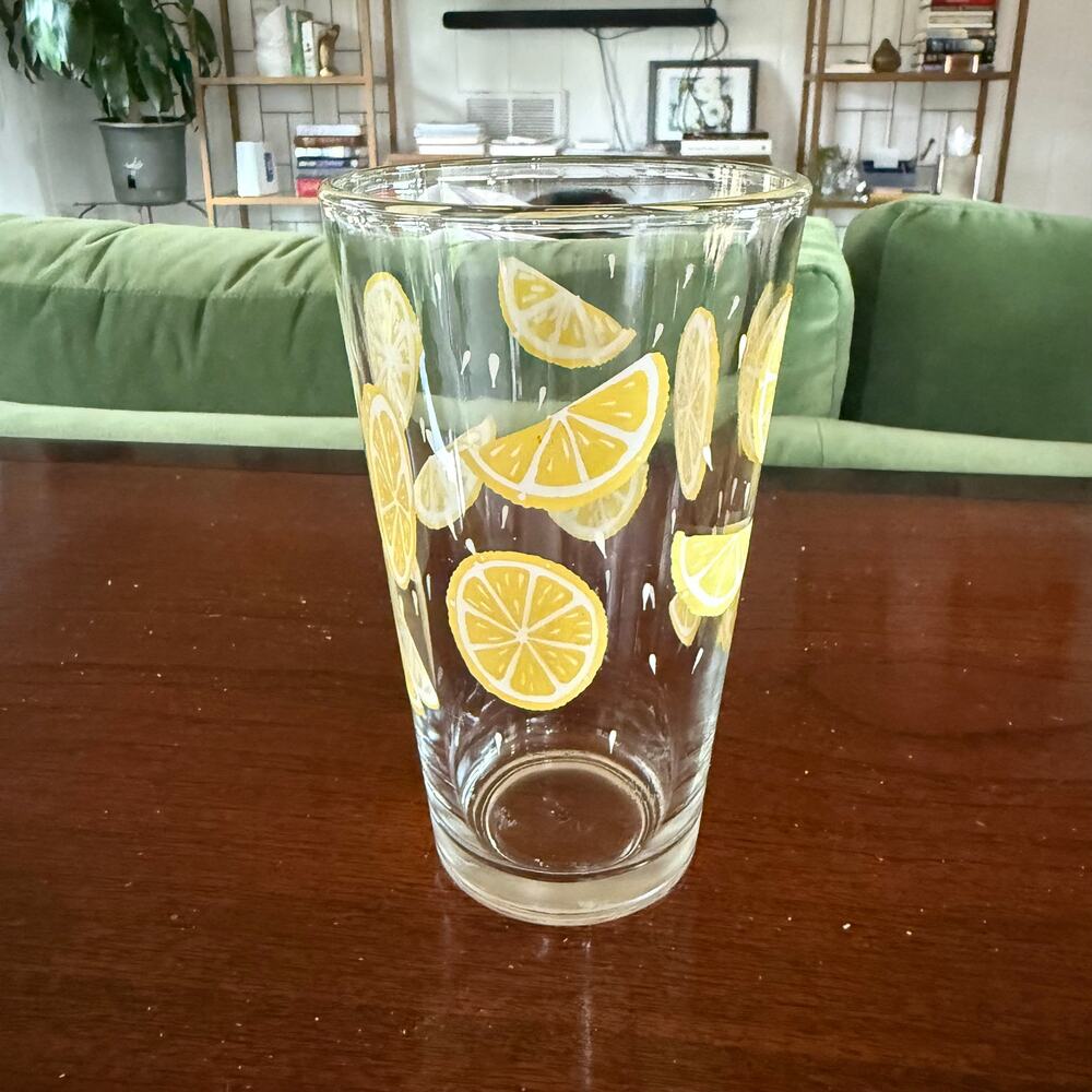 Libbey Glass Lemons Drinking Glass